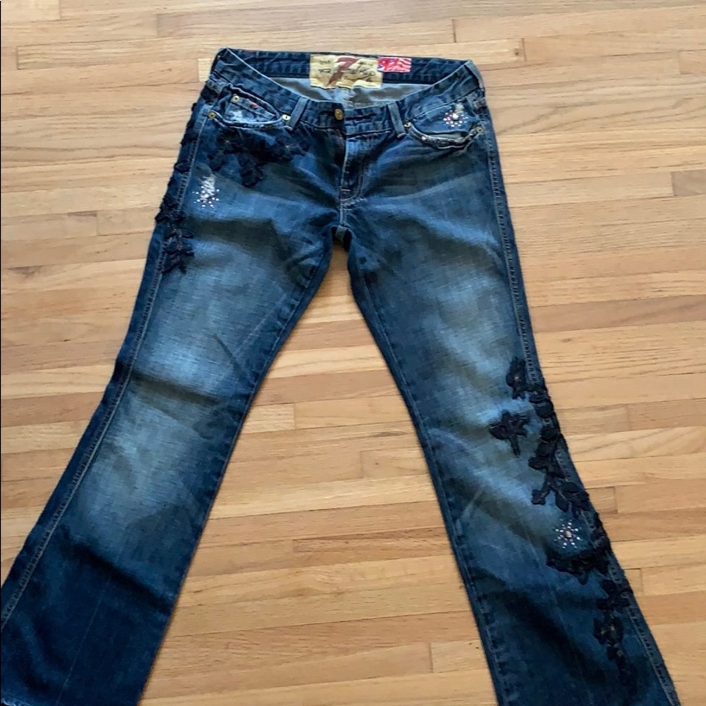 Swarovski crystal embellished jeans